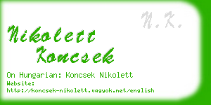 nikolett koncsek business card